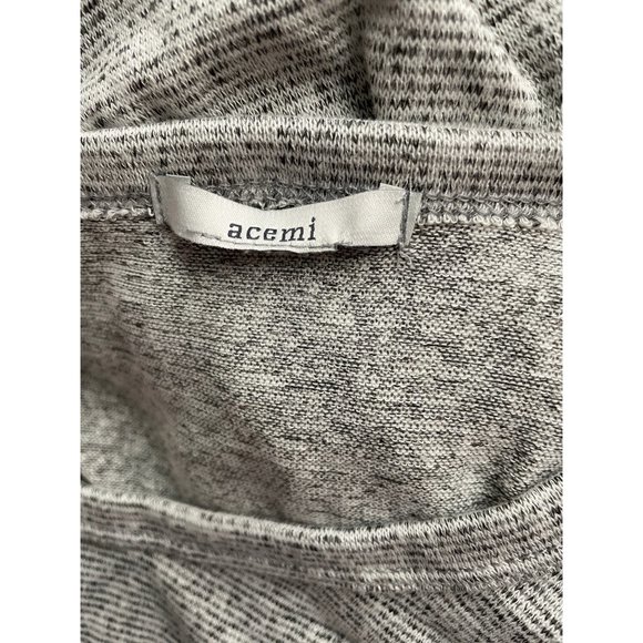 Acemi relaxed large gray crewneck long sleeve lightweight sweatshirt - Picture 4 of 4